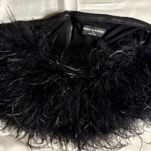 Naked Wardrobe Feather Bandeau Top SZ Medium